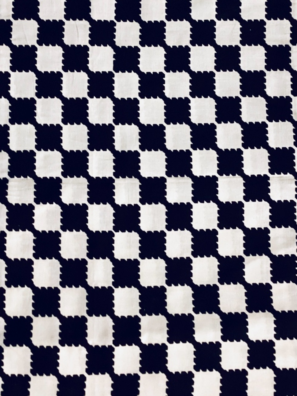 La Leela Miami Cotton Black and White Checkerboard Beach Scarf 40x80”